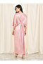 Embellished Neck Ruched Detail Metallic Maxi Dress - 4