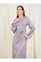 فستان متوسط ​​الطول مزين بإبزيم - 2