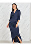 Textured Ruffle Detail Bodycon Maxi Dress - 2