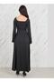 Dobby Detail Square Neck A-Line Midi Dress - 8