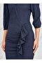 Textured Ruffle Detail Bodycon Maxi Dress - 3
