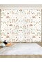 Pink Floral Rainbows Patterned Children's & Baby's Room Background Curtain (SINGLE WING PRICE)