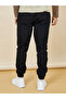 Dark Wash Denim Jogger with Drawstring Waist - 3