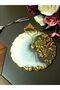 Single Layer Gold Gilded, Mother-of-Pearl Effect, Stoned Presentation, Cookie Holder, Fruit Bowl, 25 Cm - 2