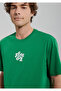 Printed Green T-Shirt Loose Fit / Loose Relaxed Fit0612153-71696 - 6