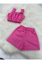 Solid Color Girls' Crop & Shorts Set - 6