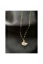 Gold Steel Swan Necklace - 2