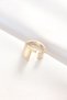 Gold Colored Letter T Adjustable Ring - 2