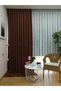 Milky Brown Solid Color Linen Background Curtain, 1/2.5 Normal Pleat, Single Wing - 6