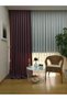 Crown Plum Solid Color Linen Background Curtain, 1/2 Sparse Pleat, Single Wing - 4