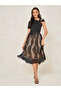 Lace Insert Midi Skirt - 2