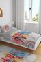 Gray Superheroes Patterned Single Baby Kids Bedding Set - 2