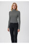 High Collar Black T-Shirt Fitted 1612024-82374 - 2