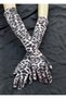 Black Fera Leopard Patterned Flexible Evening Dress - 7