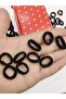 100 Mini Knitted Towel Fabric Elastic Hair Ties - 3