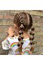 100 Mini Knitted Towel Fabric Elastic Hair Ties - 2