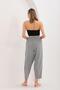 Women's Gray Front Double Pocket Linen Shalwar Trousers - 6