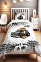 Car Bear Teddy Patterned Single Baby Kids Bedding Set