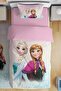 Snow Crystals Elsa and Anna Patterned Single Baby Kids Bedding Set