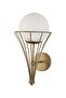 Antique Wall Sconce, White Globe Glass, Modern Wall Sconce, Decorative Wall Lighting, Corridor and Hallway Lighting, Entrance Sconce - 2
