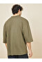 3/4 Sleeve Oversized T-Shirt with Raw Hem - 4