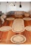 6 Piece Plates, 1 Piece Runner, 1 Piece Basket Set, Jute Plate, Placemat, Plate Coaster, Bread Basket