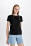 Regular Fit Crew Neck Basic Short Sleeve T-Shirt W7299Azns - 3