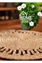 6 Piece Plates, 1 Piece Runner, 1 Piece Basket Set, Jute Plate, Placemat, Plate Coaster, Bread Basket - 8