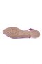 Women's Laser Printed Open Back Elastic Zenne Babet Purple Genuine Leather 41532110 - 5