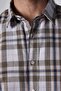 Men's Long Sleeve Slim Fit Linen Shirt - 100% Cotton, Checkered Design - 4