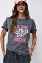 Oversize Printed Washable T-shirt