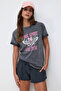 Oversize Printed Washable T-shirt - 4