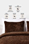 Double Velvet Bed Cover Set - Supersoft Quilted, 3 Pieces, Soft Fiber Filled - 2