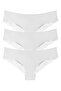 Women's Laser Cut Lace Panties 3 Pack Set White - Kts2112 - 2