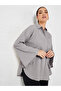 Flare Sleeve Crepe Oversized Longline Shirt