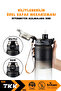 800ml New Collection Straw/Non-Straw Use Dual Color Soft-Touch Tritan Water Bottle with Hand Strap - 5