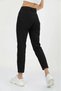 Jaxen Women's High Waist Non-Fading Black Lycra Mom Jeans Boyfrend Pants - 3