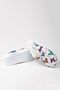 Butterfly Patterned Wedge Heeled Orthopedic Hospital Nurse Women's Slippers White - 3