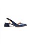 Women's Asymmetrical Banded Pointed Toe Low Heel Shoes - 3