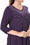 Women's Plus Size Plum Stone Detailed Capri Sleeve Tunic 65N37696 - 7