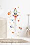 Space Rocket Themed Height Meter 80 Pieces Kids Room Pastel Color Wall Sticker Set