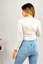 Women's Long Sleeve Crew Neck Bodysuit White 1 Piece - 7