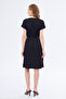 Dress with Buttons Black Color Short Sleeve - 2