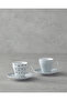 Margot Porcelain Coffee Cup Set 4 Pieces for 2 People Green - 2