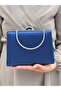 Women's Satin Navy Blue Evening Dress Clutch Portfolio Bag