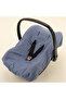 Muslin Stroller Sheet or Cover - Indigo Muslin - 3
