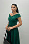 Boat Neck Midi Dress - 4