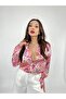 Patterned Satin Women's Shirt - 5