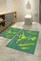 Digital Print Pcs Non-Slip Washable Cactus Double Bathroom Set Toilet Set - 5