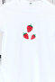 Girl's Strawberry Patterned White Cotton T-Shirt - Tkdss24Ts00039 - 7